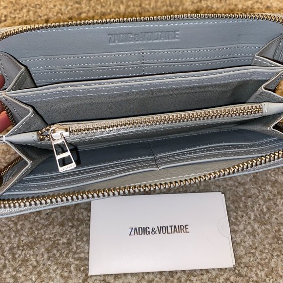 Zadig and Voltaire - Large Grey Leather Designer Wallet - Brand new with tags! - Picture 4 of 6